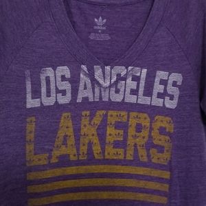 Adidas Los Angeles Lakers top v neck purple Medium